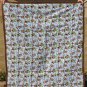 $40.50 Educational Animal and Numbers Quilt-Backed With Monkeys on Cotton Flannel 35 X 41 Inches