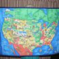 Hand Tied-$45.50 World Map-USA Map - Quilt --Washable-