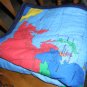 Hand Tied-$45.50 World Map-USA Map - Quilt --Washable-