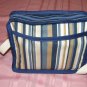 $50 Ladies Shoulder Bag - Blue and Tan Stripes