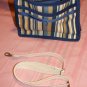 $50 Ladies Shoulder Bag - Blue and Tan Stripes
