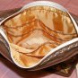 $50 Ladies Shoulder Bag - Brown and Gold Spanish Tiles