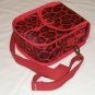 $50 Red Hat Ladies Pouch Shoulder Bag- Purple Sateen with Red Decorative Netting