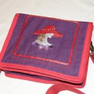 $65.50  Red Hat Ladies Shoulder Bag-Decorative Front Flap–Red Hat Appliqué-Bow On Dress 8X10in