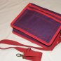 $65.50 Red Hat Ladies Shoulder Bag-Decorative Front Flap–Red Hat Appliqué-Bow On Dress 8X10in