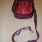 $50  Red Hat Ladies Pouch Shoulder Bag&acirc;��Red Sateen with Purple Decorative Netting&acirc;��7 X7X3in
