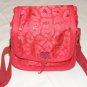 $50 Red Hat Ladies Pouch Style Shoulder Bag–Red Sateen with Red Decorative Netting–7 X7X3