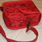 $50 Red Hat Ladies Pouch Style Shoulder Bag–Red Sateen with Red Decorative Netting–7 X7X3