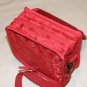 $50 Red Hat Ladies Pouch Style Shoulder Bag–Red Sateen with Red Decorative Netting–7 X7X3
