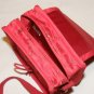 $50 Red Hat Ladies Pouch Style Shoulder Bag–Red Sateen with Red Decorative Netting–7 X7X3
