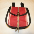 $22.50Belt Pouch – Burgundy Stripes Trimmed in Black 7 ½  X 7 X 3 inches