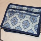 $50 8 X 10 inch Ladies Shoulder Bag – Different Shades of Blue In A Swirl Pattern