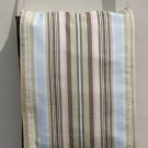 $45 SALE ITEM-Crossbody Bag-Tan Brown and Green Stripes With Tan Edging and Decorative Top Stitching
