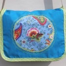 $45 SALE ITEM-Multi Colored Turquoise Paisley Cotton Canvas Shoulder-Cross Body Bag