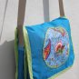 $45 SALE ITEM-Multi Colored Turquoise Paisley Cotton Canvas Shoulder-Cross Body Bag
