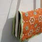 $45 SALE ITEM-8x10 Shoulder-Cross Body Bag-Orange and Spring Green