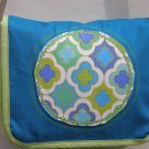 $45 SALE ITEM-One Of A Kind Turquoise and Spring Green Shoulder Bag-Crossbody Bag-11 X 9 1/2 inches