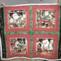 $40.50 Santa Quilt - 35 X 42 Inches - Back is Holly on White Cotton