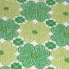 $21.75  Antipill Fleece Throw 45" x 45"  Green Shamrocks - and 14" X 14" Lovey For the Child to Hold