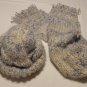 $95.50   Pale Blue and Light Tan Cap and Scarf 100% Wool Yarn (Adult Size)