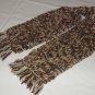 $95.50 Browns and Cream Cap And Scarf 100% Wool Yarn (Adult Size)