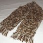 $95.50 Browns and Cream Cap And Scarf 100% Wool Yarn (Adult Size)