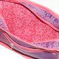 $59.50 Red Hat Ladies Shoulder Bag Red Hat Applique Purple Sateen Red Stylized Rope Top Stitching