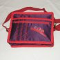 $59.50 Red Hat Ladies 8X10 Shoulder Bag Purple Sateen Red Hat Purple Ribbon RedStylizedTopStitching