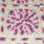 $98.75 Ultra Plush Multi Magenta and Off White Afghan Entirely of Soft Purl Essence Acrylic Yarn