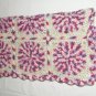 $98.75 Ultra Plush Multi Magenta and Off White Afghan Entirely of Soft Purl Essence Acrylic Yarn