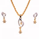 Divaz latest design White color American diamond Necklace Set for women