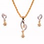 Divaz latest design White color American diamond Necklace Set for women