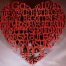 For God So Loved The World Plaque - Padauk
