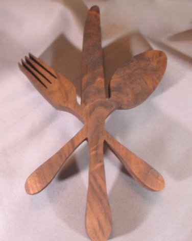 Knife, Fork & Spoon Trivet - Walnut