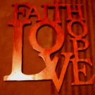 Faith, Hope & Love Plaque - Purpleheart