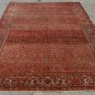 Peking Chinese  Handmade  Oriental Rug  Navy Blue Background Beige Border  4' x 6'9''  Vintage 1940s
