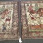HANDMADE  ORIENTAL RUGS PAIR ONE OF A KIND  PICTURESQUE  1880s  100%WOOL