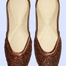 Brown Beaded Shoes PR-109