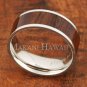 8mm Koa Wood Stainless Steel Wedding Ring Flat SLR6107