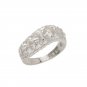 Hawaiian Silver Jewelry Five Plumeria Ring SR2201