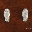 SE35102 Hawaiian Sterling Silver Jewelry 7Flower/Aloha Slipper Earring