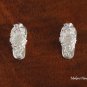 SE35102 Hawaiian Sterling Silver Jewelry 7Flower/Aloha Slipper Earring