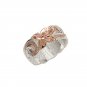 SR1216Hawaiian Jewelry Sterling Silver Ring Hand-made Scrolling Cut out edge 8mm