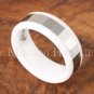 8mm Tungsten White Ceramic Mens Wedding Ring TUR5057