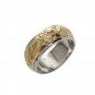 Silver Yellow Gold Plated Spinnng Ring 8mm SR1425