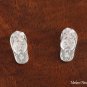 Hawaiian Jewelry Plumeria Scroll Slipper Solid Silver Earrings SE35402