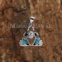 SOP1035 2 Opal CZ Frog Pendant