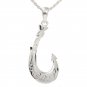 ESP2723 Large Scroll Fish Hook Pendant