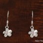 SE12002 8mm Plumeria CZ Hook Earrings Pink