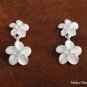 Plumeria with CZ Post Earrings SE18001